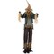 Life-Size 7ft Halloween Scarecrow Decoration with Sound-Activated Moving Hat and Glowing Eyes